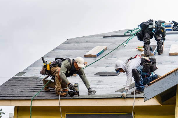 Professional Gutter Installation technician working in New Midway, MD